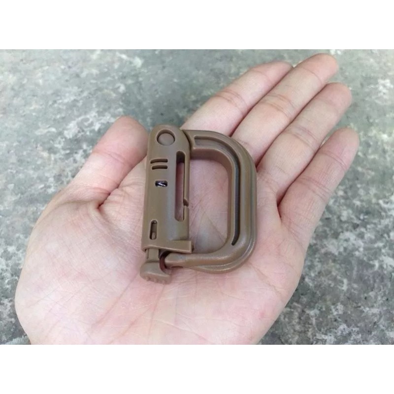 Estuchelandia 2 Pzas Mosquetón Molle Grillete Clip Edc Táctico Llavero