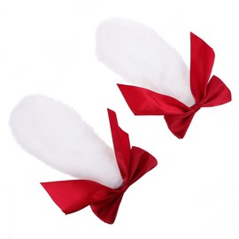 FOMIYES Rabbit Lop Ears Hairpin Cosplay Hair Accessories Bowknot Plush Hair Bows Clips for Girls