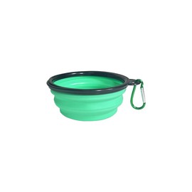 Pet Travel Bowl, Portable Basin for Cats and Dogs Emerald Green