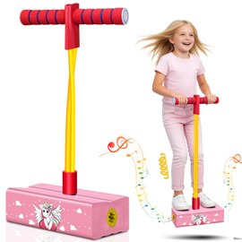 Amiabling Unicorn Pogo Stick Foam Pogo Jumper: Unicorn Toys for Girls Age 4-6, 3 4 5 6 7 8 Year Old Girl Birthday Gift, Outdoor Toys for Girls, Christmas, Halloween, Easter