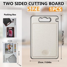 Titanium Chopping Board, Stainless Steel, Large Stainless Steel Chopping Board for Kitchen, Double-Sided Food Grade Chopping Board, Chopping Board for Meat, Fruit, Veget