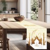 Ramadan Mubarak Table Runner Table Decorations - Frelisiy White and