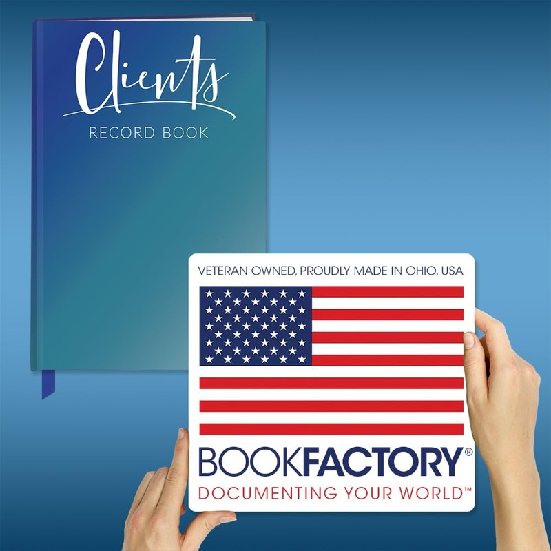 BookFactory Client Record Book/Customer Tracking Journal - 100 Pages 6''