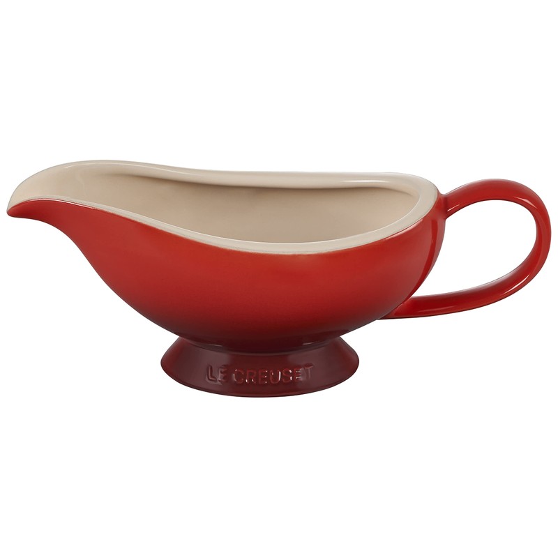 Le Creuset Heritage Stoneware Gravy Boat, Cerise