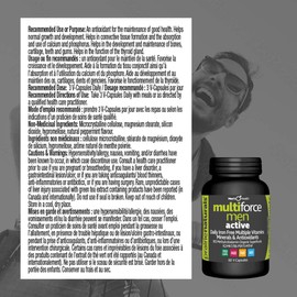 Prairie Naturals Multi-Force Men - Daily iron free multiple Vitamins, Minerals & antioxidants - 60 count