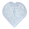 Selenite Charging Plate for Crystals - Angel Wing Heart