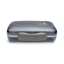Travel Pill Organizer Large Portable Moisture Proof Vitamin Case, Fullicon Oversize 8 Compartment Pill Box, Pill Holder - Airtight & Moistureproof – Grey