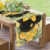 Croar Spring Summer Cartoon Mouse Table Runner, Eucalyptus Leaves Yellow