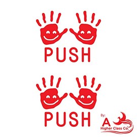 Push Hands Classroom Sensory Path Accessory - for School Walls or Floors (2 - Sets) (Red)