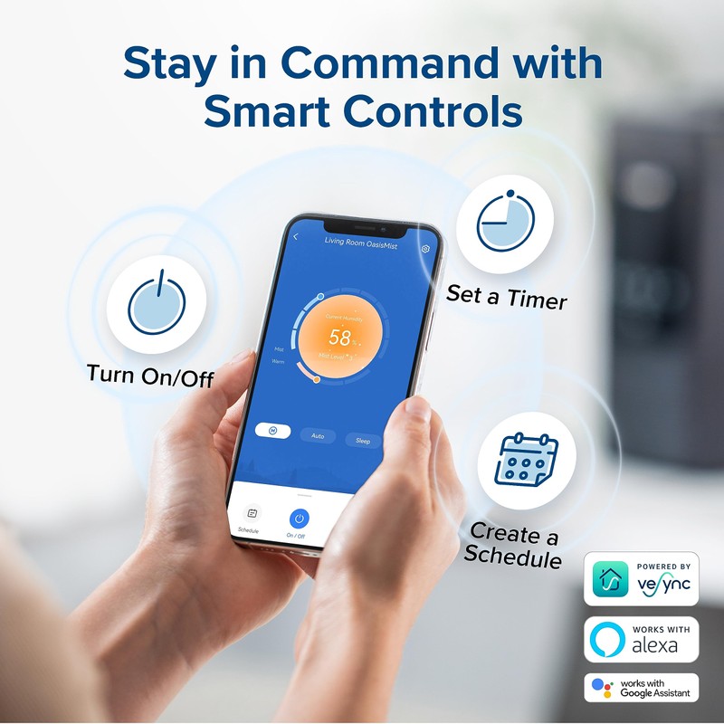 LEVOIT 6L Smart Warm and Cool Mist Humidifiers for Home