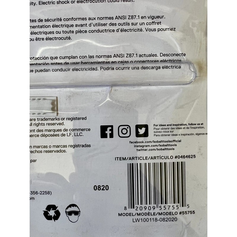 Kobalt 3-Piece Assorted Pliers Set + Adjustable Wrench – Model