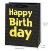 Loveinside Black Birthday Gift Bag with Tissue Paper for Birthday,