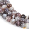 Gem-Inside 12mm Round Botswana Agate Beads Strand 15 Inches by