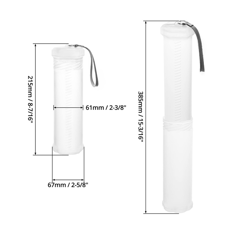 QWORK Extendable Artist Storage Tube - Durable Plastic, 4 Pack