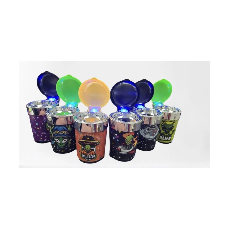X2 LED BUTT BUCKET ASHTRAY - CAR CUP HOLDER PORTABLE-DESIGN