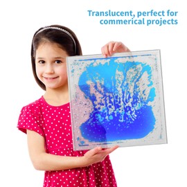 Art3d Liquid Fusion Activity Play Mat for Kids, Pack of 9 Tiles 12" X 12", Transparent Substrate