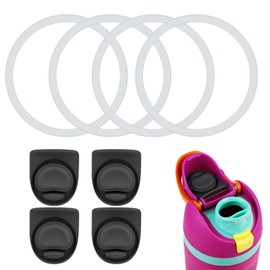 PEUTIER 8pcs Bottle Seal Ring & Replacement Stopper for Owala FreeSip, Silicone O Ring Water Bottle Top Lid Replacement Parts for Owala 19oz 24oz 32oz 40oz, Cap Mouth Plug Gasket Accessories, BPA-Free