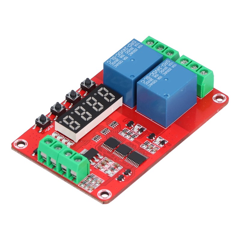 Time Delay Relay Multi Functional 2-Channel Self Lock Cycle Timing