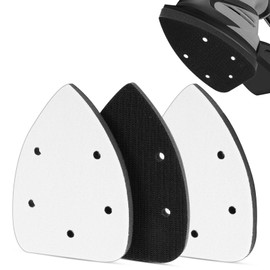 3 Pack Mouse Sander Pads 5 Holes Foam Interface Hook and Loop Triangle Detail Foam Sanding Pads Compatible with Mouse Sander & Detailed Surfaces, Balanced Pressure