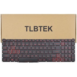 TLBTEK Backlight Keyboard Replacement Compatible with Acer Nitro 5 AN515-45 AN515-56 AN515-57 AN515-58 AN517-41 AN517-45 AN517-52 AN517-53 AN517-57, Predator Helios 300 PH315-54 PH315-55 Laptop