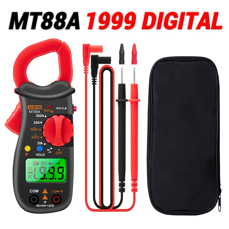 ANENG MT88A Clamp Meter Multimeter LCD Digital Universal Meter 1999