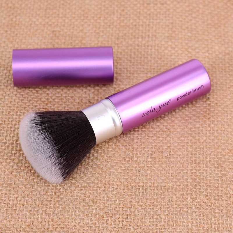 Vela.Yue Brocha Kabuki Retráctil de Maquillaje para Polvos Colorete Bronceador
