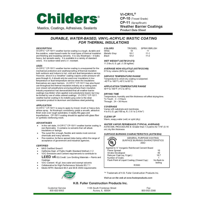 VI-CRYL CP-10 Mastic (1 Gallon Pail)