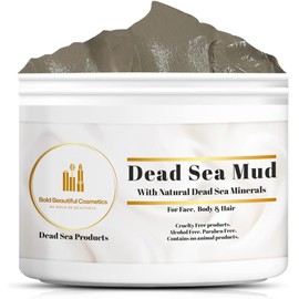 Mascarilla de barro del Mar Muerto para rostro y cuerpo Fabricada en Jordania Limpieza profunda e hidratante para acné y puntos negros Cuidado natural de la piel para mujeres y hombres 7.05 oz