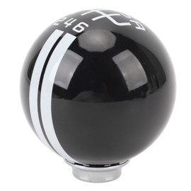 Gear Shift Knob with 3 Adapters Comfortable Grip 6 Speed for Shelby GT500 Style Shift Lever Round Ball for Mustang 1967 to 2018 Black White