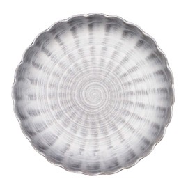 24to3 477383 Nishitomi Pottery Hasami Ware Chrysanthemum Shape, Small Plate, Approx. 4.3 inches (11 cm), Silver Roll, Made in Japan