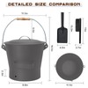 BRIAN & DANY Ash Bucket with Lid, 2.6 Gallon Fireplace