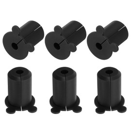 uxcell 6Pcs Wall Grommets for Cables 1 Inch Silicone Cable Wall Bushing Feed Through Cable Routing Kit Wall Cable Pass Through for Ethernet with 8mm Hole, Black(Outer Dia: 32.1mm)