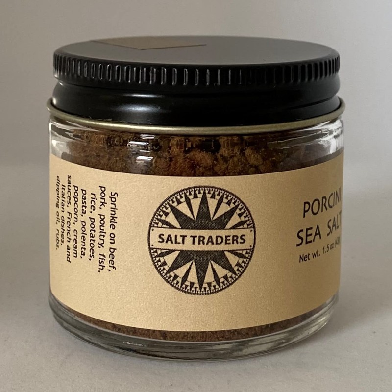 Salt Traders Porcini Mushroom Flavor, Gourmet Infused Sea Salt -