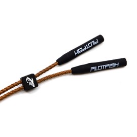 Pilotfish Leather Sunglasses Strap - Glasses Retainer Cord for Men or Women, Secure Chain Eyeglass or Sunglass Holder (Tortoise)