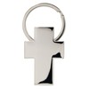 Metal Cross Keyring, silver