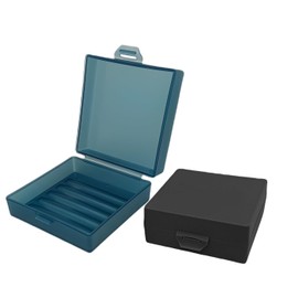 Elimeta Soap Holder 2 Pack, Shower Bar Case Fit Dr Squatch Soap, Waterproof Travel Soap Container with Lid, Square Bathroom Soap Dish Box for Camping, Gym and Outdoor Traveling (Black/Blue)