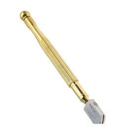Glass Cutter with Golden Handle - Portable, Easy to Store, Durable for Home and Professional Use