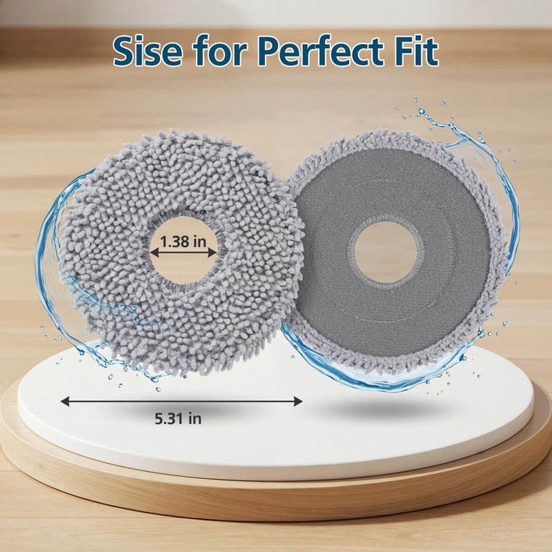 10 Pack Mop Pads for Roborock Qrevo S5V, QV 35A