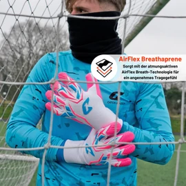 CATCH&KEEP ViVor Goalkeeper Gloves - Professional Football Gloves for Teenagers and Adults (Size 5-12) - 4 mm Octopus Grip for Maximum Grip in Rain and Wet - Hybrid Cut - Breathable & Flexible