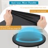 Rinpon Double Fitted Design PU Round Fitted Tablecloth, Anti-Tear Wipeable