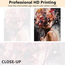 TUMOVO Modern Paint by Numbers, Abstract Woman Paint by Numbers, Abstract Lady Acrylic Painting Kits, Modern Abstract Oil Painting with Brushes and Pigment, 16x20 Inch