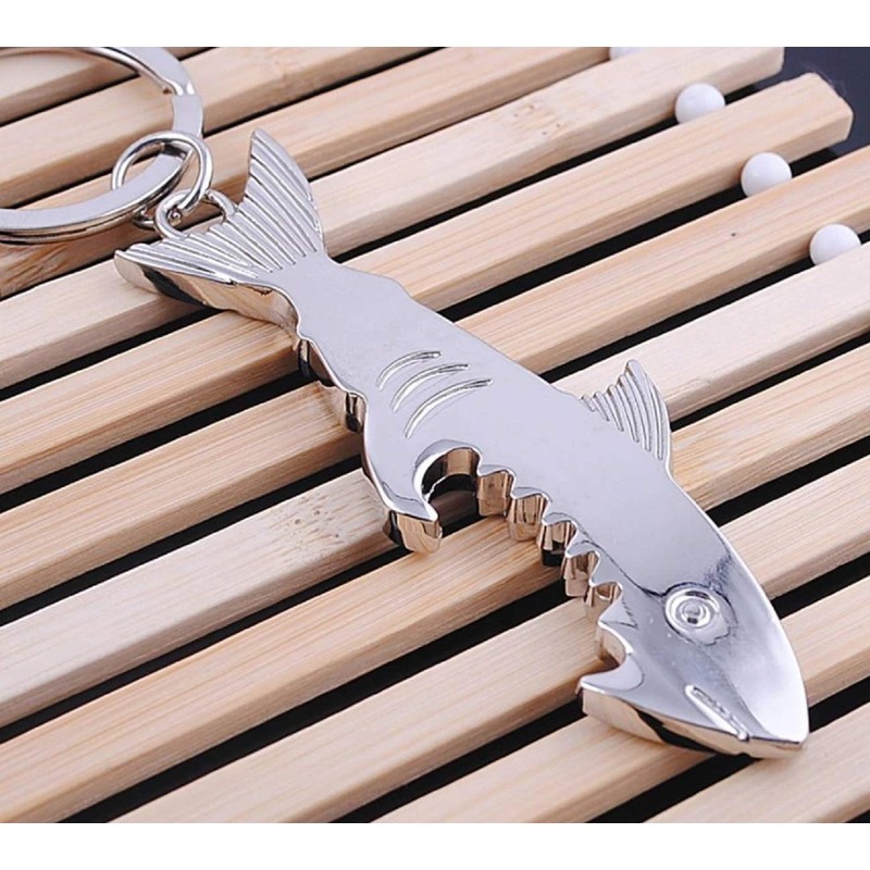 Sportigo ® Shark Keyring with Bottle Opener in Silver /