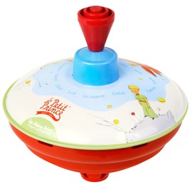Lena 52448 Humming Spinning Top Diameter 13 cm The Little Prince, Metal Spinning Top, Sheet Metal Swing Spinning Top, Classic Pump Spinning Top with Tip, Toy Spinner for Children from 18 Months