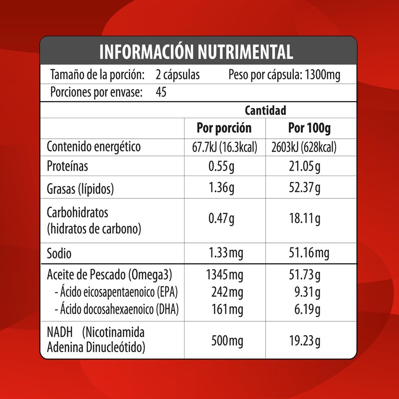 NAD + | NAD Puro con Omega 3 | 90