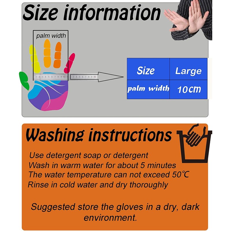 CPTDCL 316L Stainless Steel Mesh Cut Resistant Gloves Kitchen Butcher