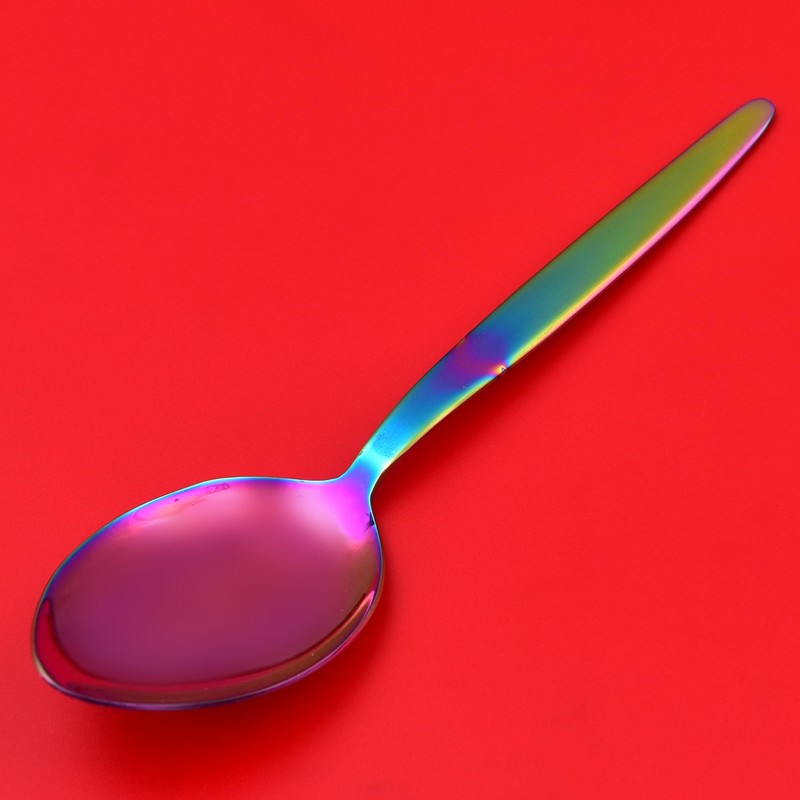 BNAZIND Kunz Spoons Cooking Spoons 18/10 Stainless Steel Titanium Shiny