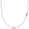 TJC Solitaire Necklace White Cubic Zirconia CZ in Rose Gold