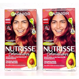 Garnier 2 Pc Garnier Hair dye Nutrisse shade 6660 MANZANA Truffle Hair Color Hair Dre