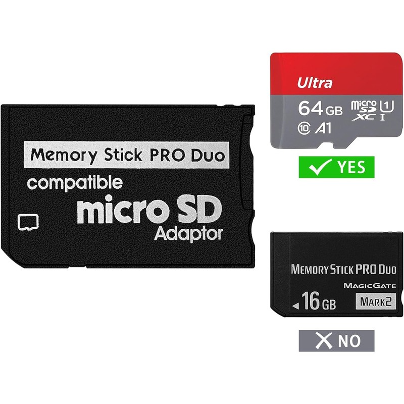 Chaojibao 1pc MicroSD to Memory Stick Pro Duo SDHC/SDXC Card