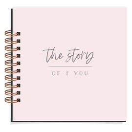 "The Story of You" Baby Memory Book for Baby's First Year - Record Baby Girl or Boy's First Year in this Baby Photo Journal Scrapbook Album (Blush)
